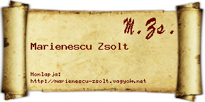 Marienescu Zsolt névjegykártya